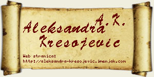 Aleksandra Kresojević vizit kartica